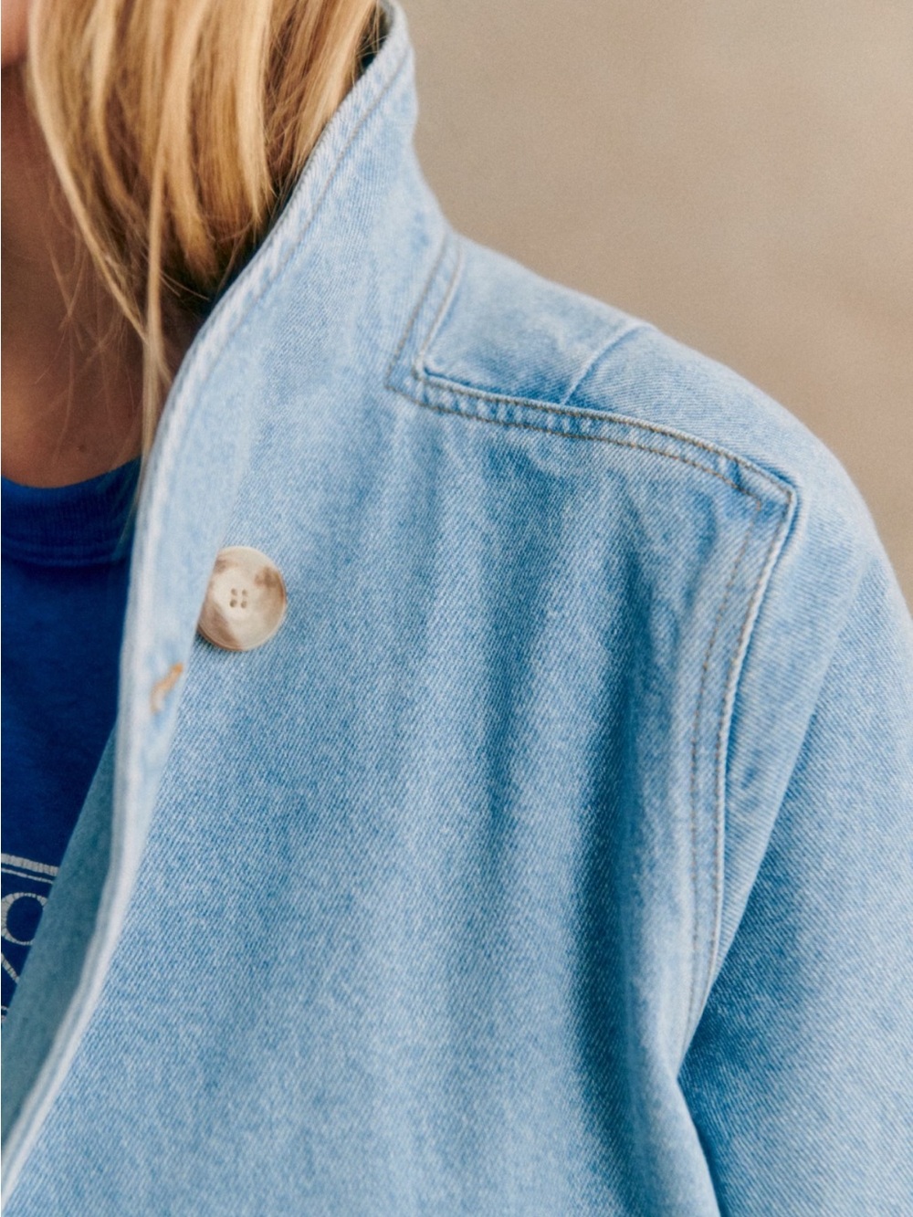 NWT Sézane Denim Jacket - Picture 4 of 9